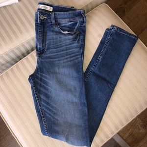 Abercrombie & Fitch high rise blue skinny jeans